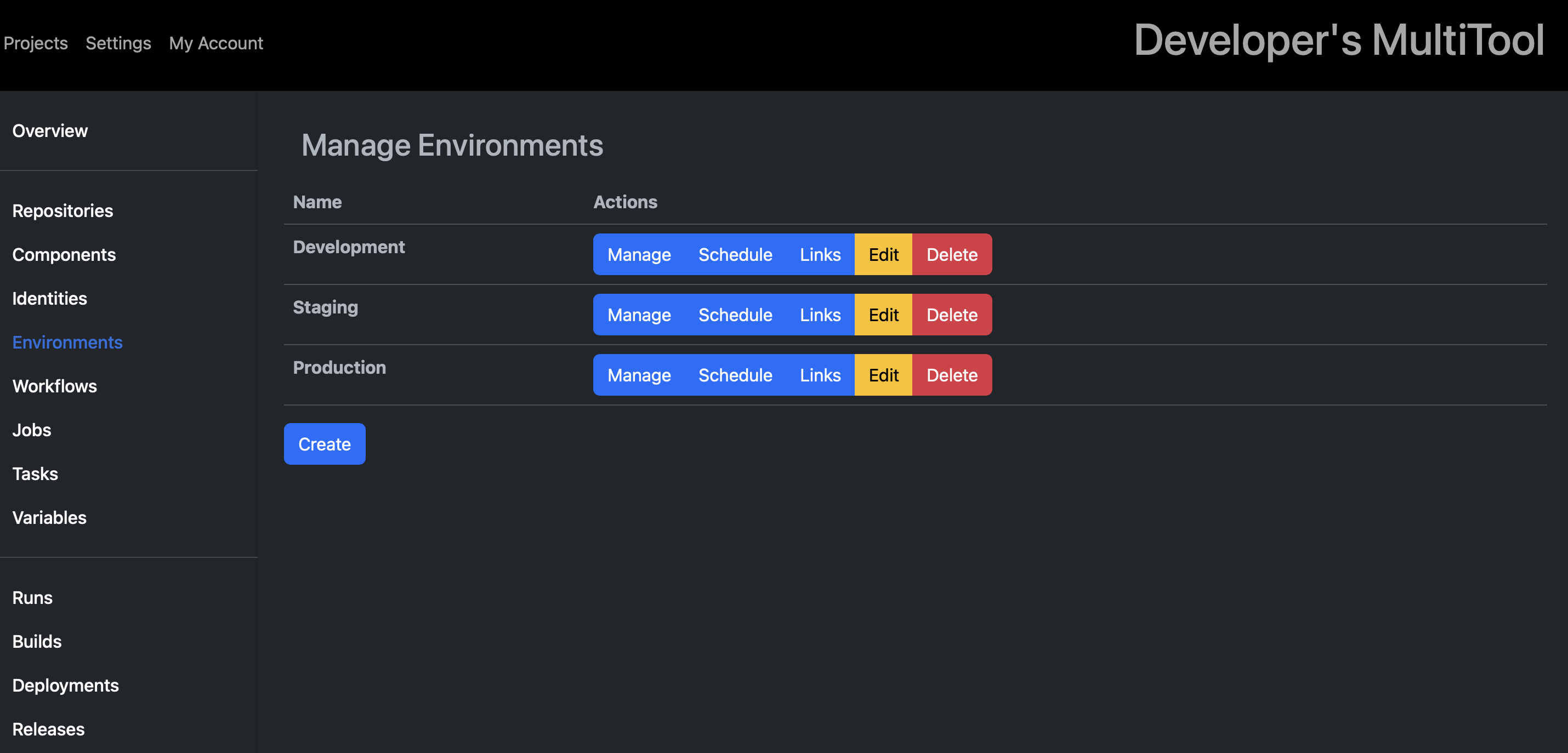 Environmt Creation